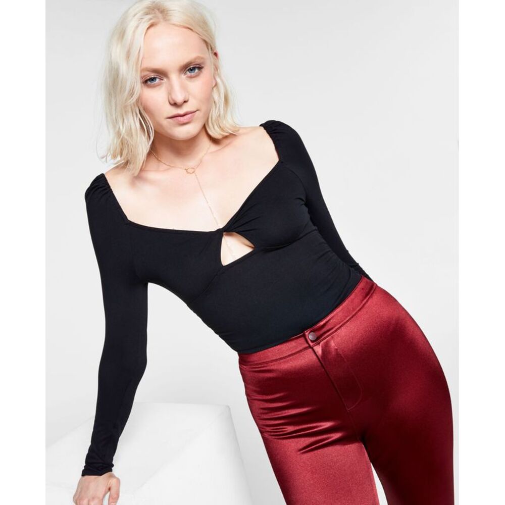 Bar III Keyhole Twist Front Bodysuit